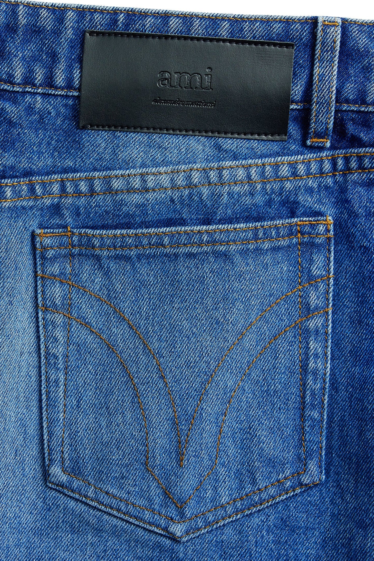 Jupe crayon en denim - Used Blue