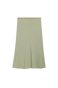 Jupe midi avec taille élastiquée - Sage