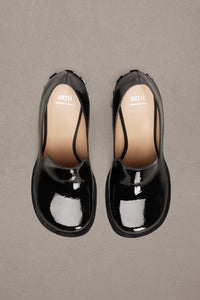 Leather 90 heel loafers - Black