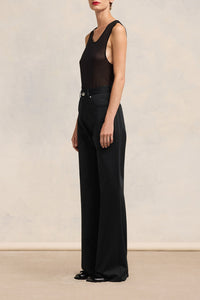 Pantalon flare à taille haute - Black