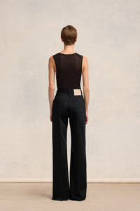 Pantalon flare à taille haute - Black