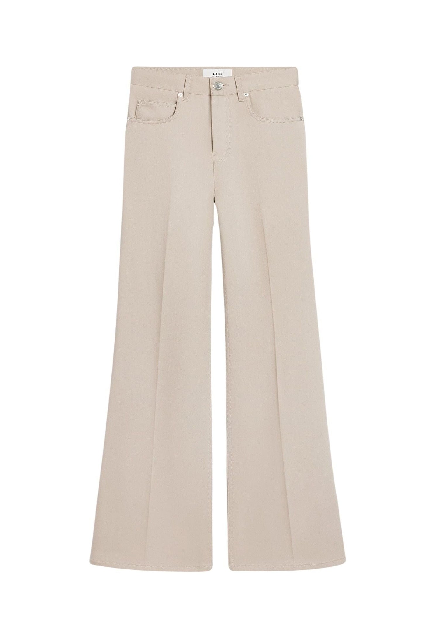 Pantalon flare à taille haute - Light Beige