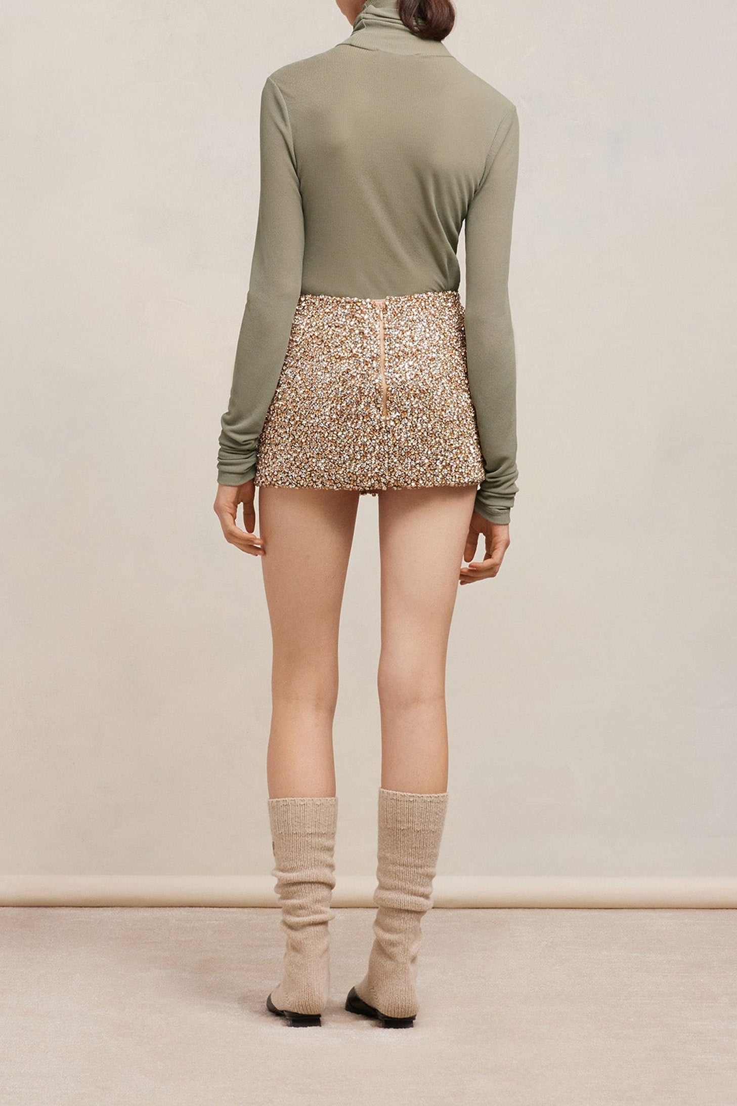 T-shirt col roulé ajusté - Clay