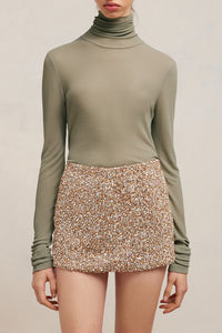 T-shirt col roulé ajusté - Clay