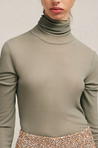 T-shirt col roulé ajusté - Clay