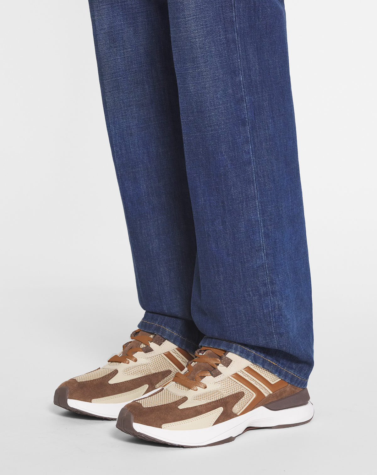 ZZNO STOCK MIXTE BEIGE/MARRON CLAIR SNEAKERS JLA
