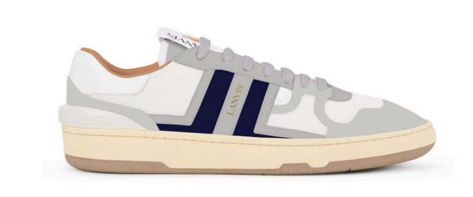 Clay sneakers - Blanc & bleu marine