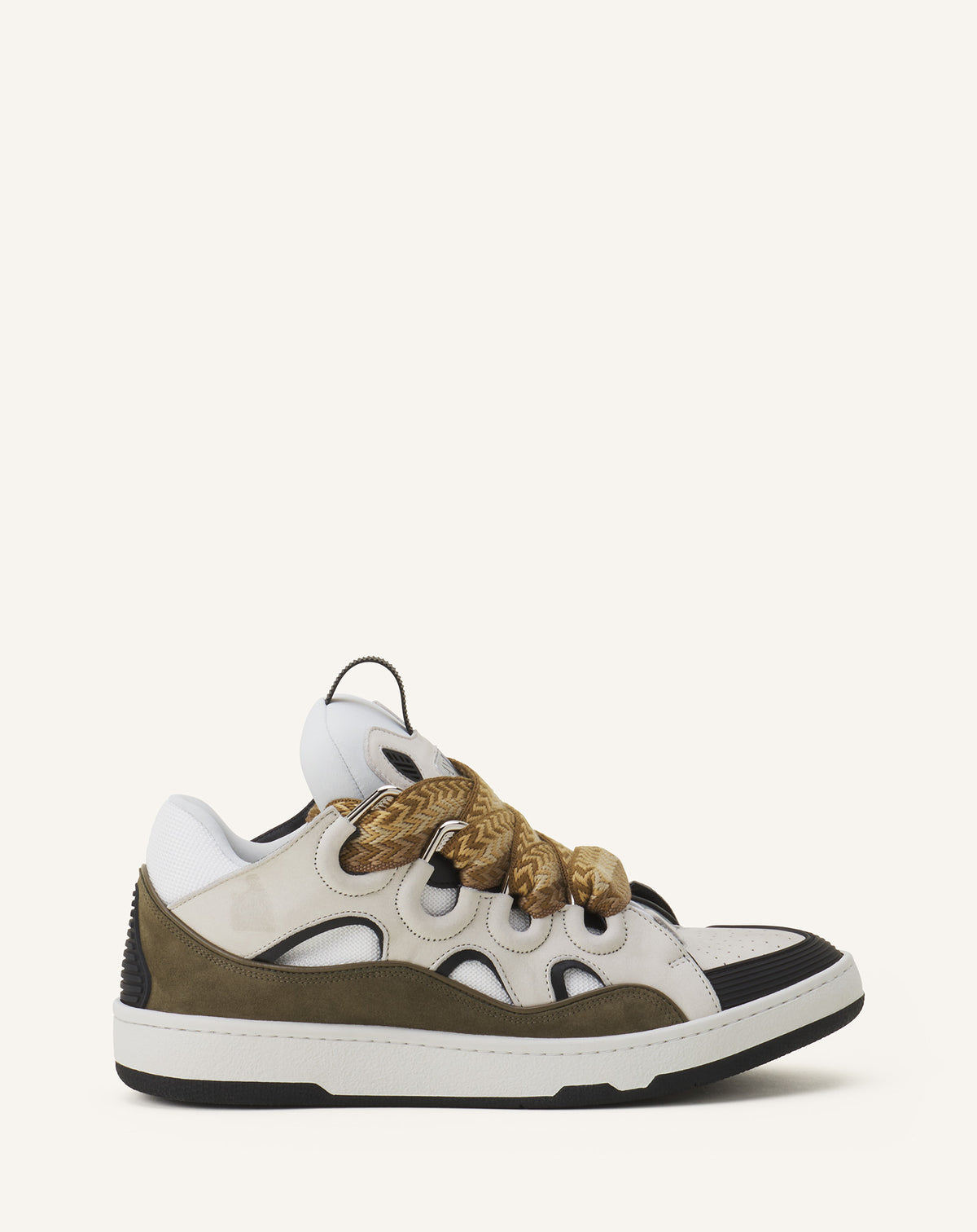 Curb sneakers bicolore - Blanc & kaki