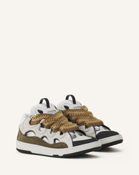 Curb sneakers bicolore - Blanc & kaki