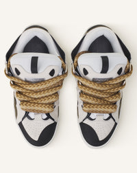Curb sneakers bicolore - Blanc & kaki