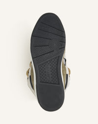 Curb sneakers bicolore - Blanc & kaki