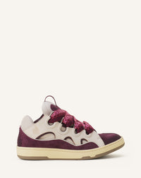 Curb sneakers bicolore - Beige & bordeaux