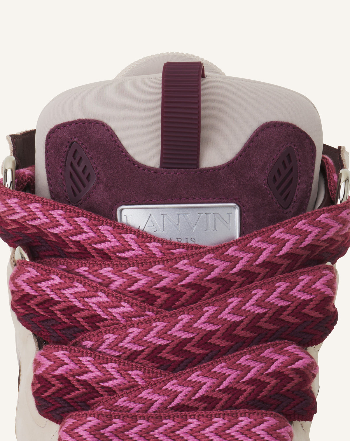 Curb sneakers bicolore - Beige & bordeaux
