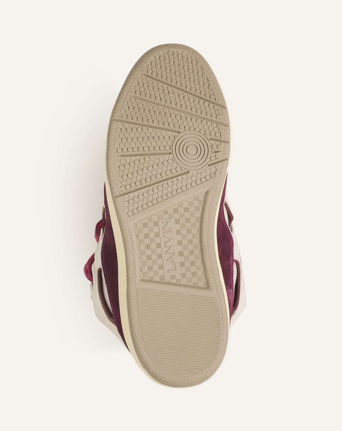 Curb sneakers bicolore - Beige & bordeaux