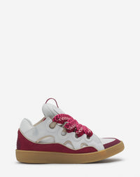 Curb sneakers bicolore - Blanc & framboise