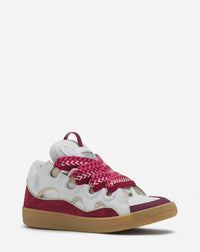 Curb sneakers bicolore - Blanc & framboise