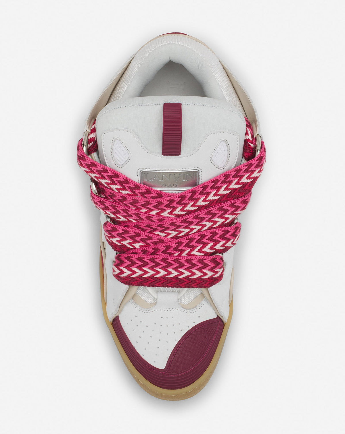 Curb sneakers bicolore - Blanc & framboise