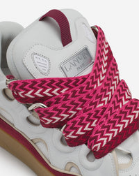 Curb sneakers bicolore - Blanc & framboise