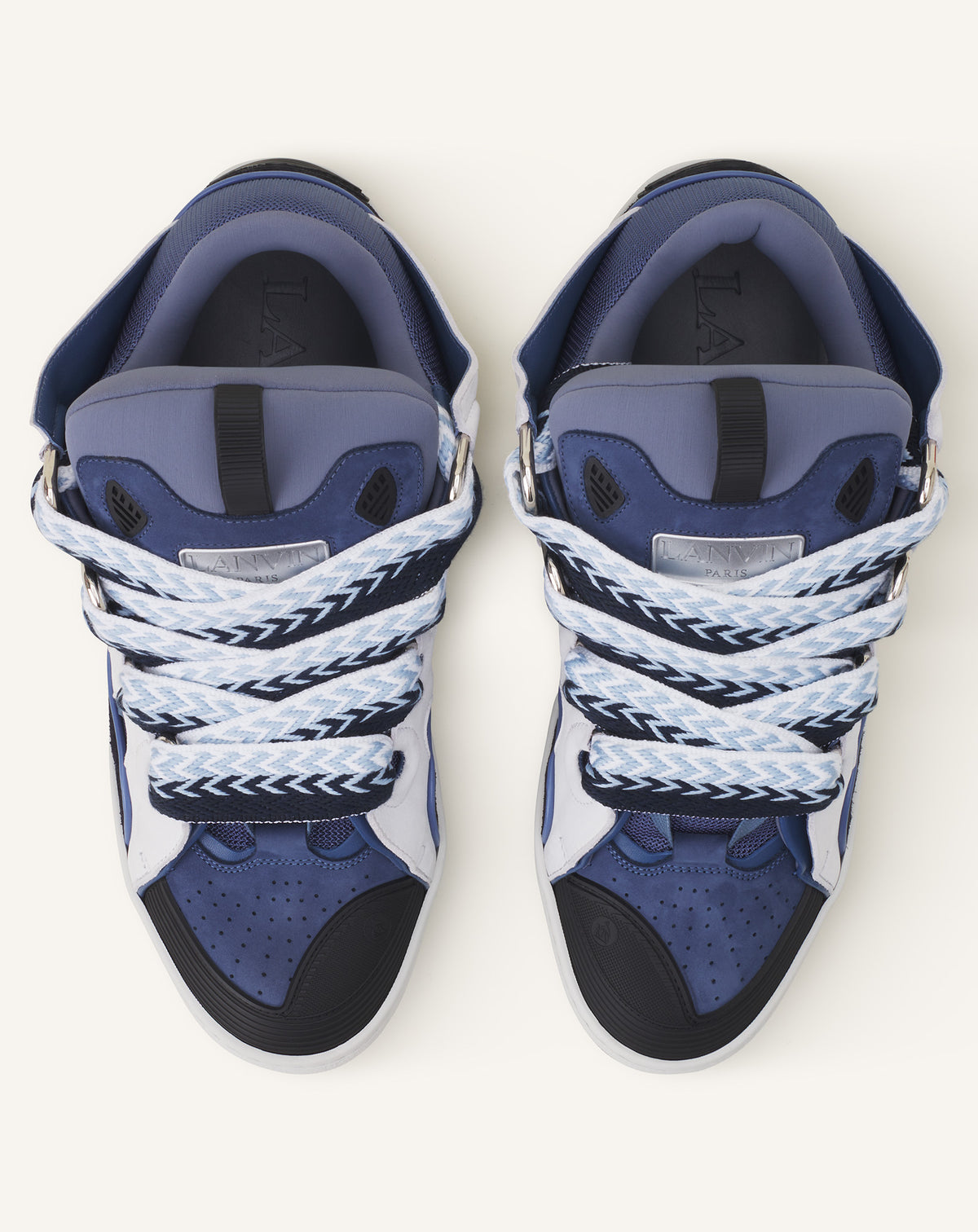 Curb sneakers bicolore - Noir & bleu marine