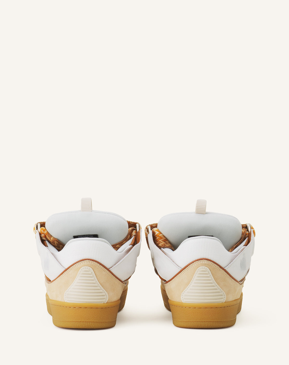 Curb sneakers bicolore - Blanc optique & miel