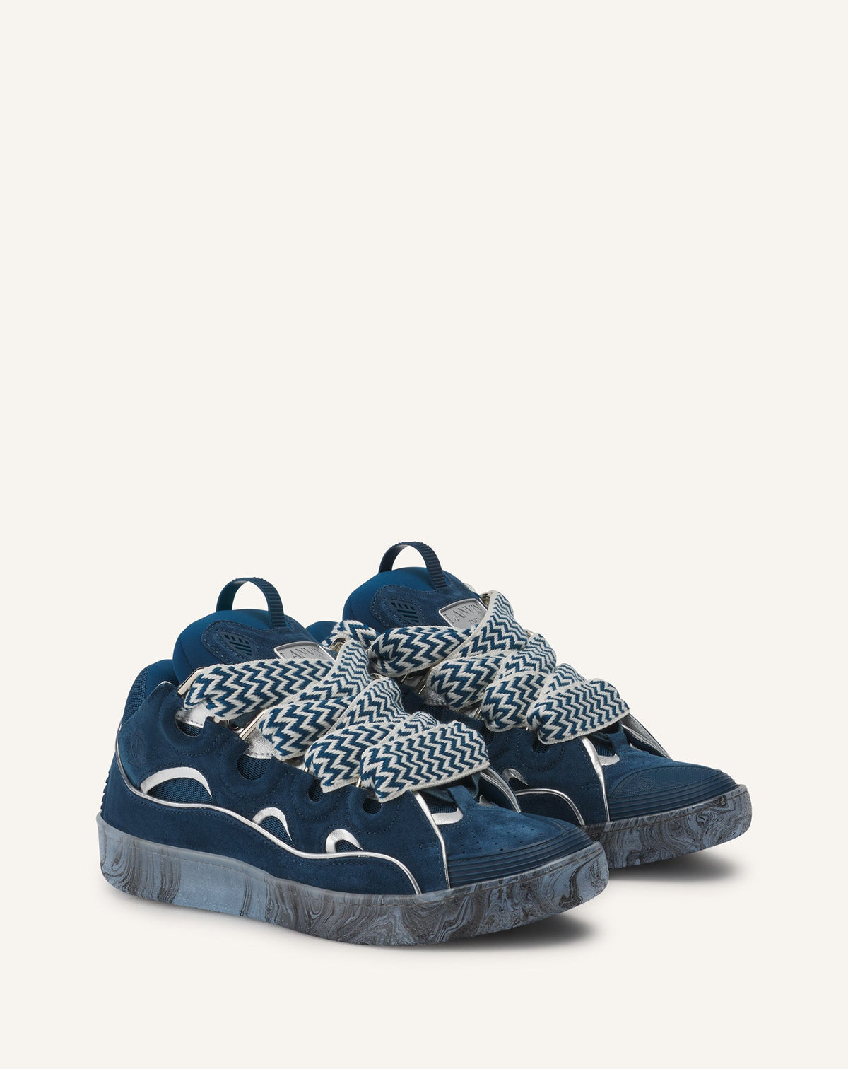 Curb sneakers - Bleu & argent