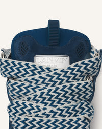 Baskets Curb en cuir - Bleu & Argent