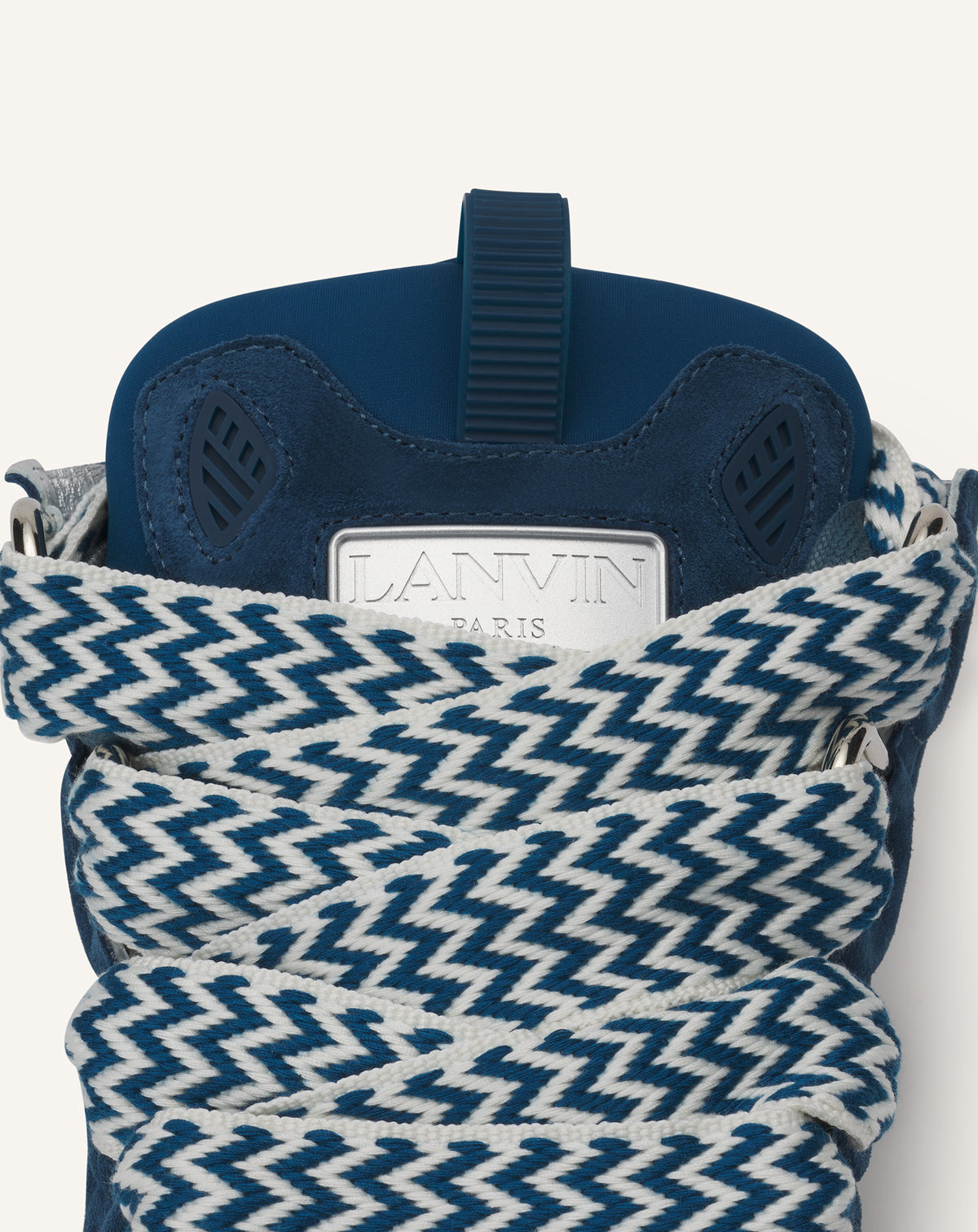Baskets Curb en cuir - Bleu & Argent