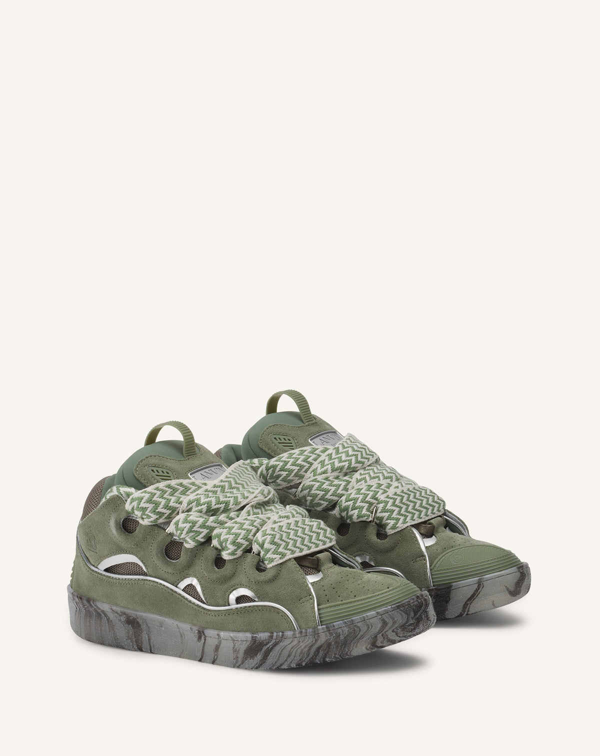 Curb sneakers - Vert & argent