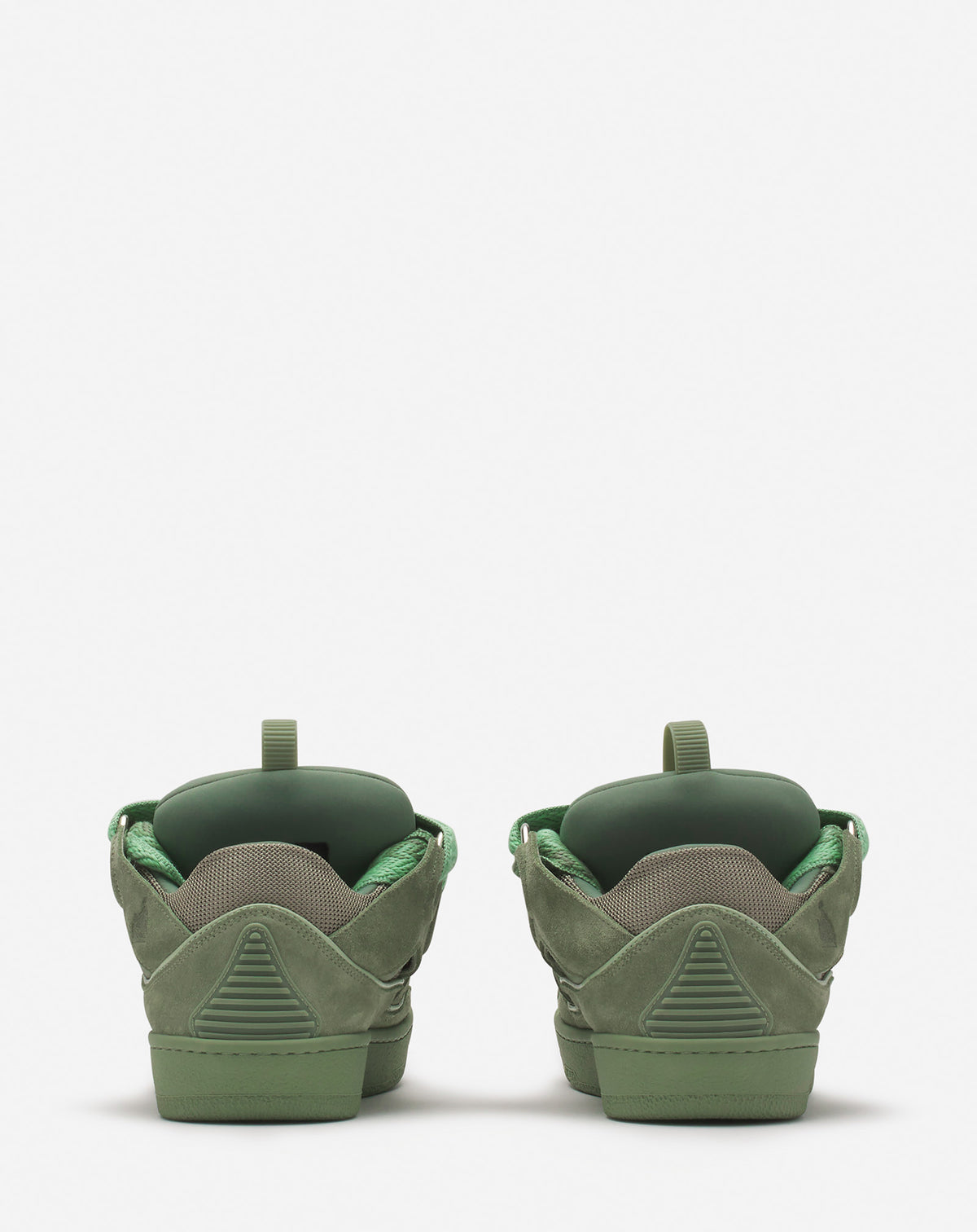 Baskets Curb en cuir - Vert de Gris