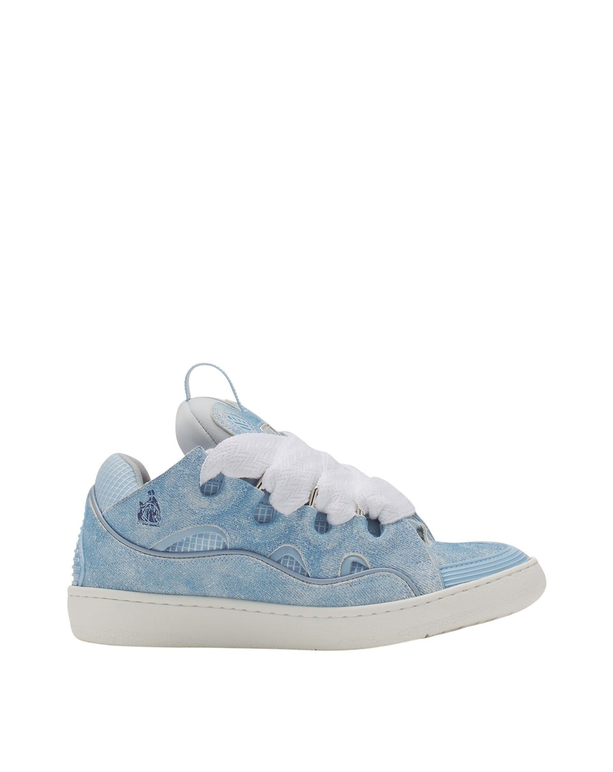 Baskets Curb en cuir - Bleu Jean