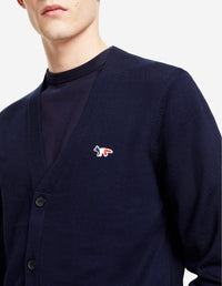 Cardigan with wool crest - Navy