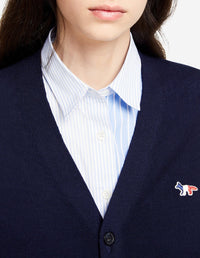 Cardigan with wool crest - Navy