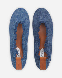 Ballerine avec demin - Bleu jean