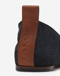 Ballerines en cuir scintillant - Noir
