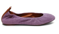 Ballerina avec cuir scintillant - Lilas