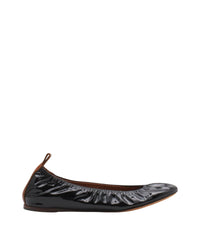 Ballerines à bouts ronds en cuir - Noir