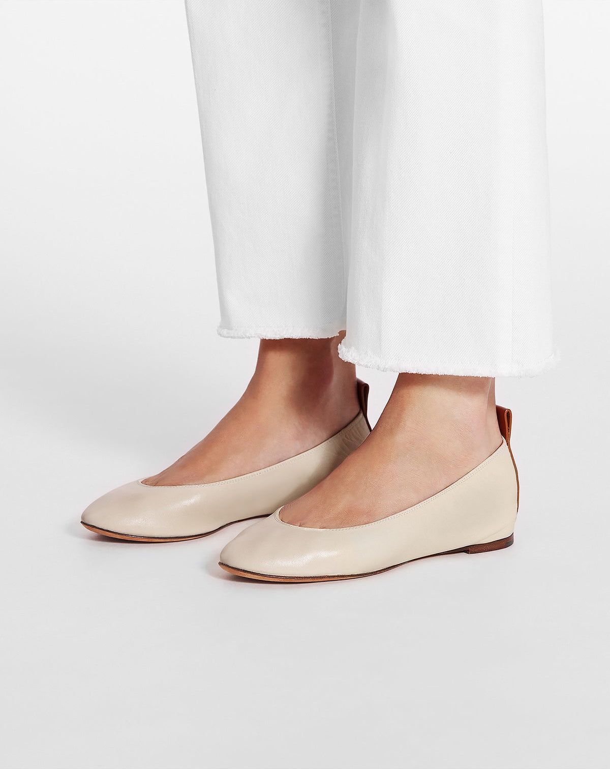 Ballerines en cuir - Beige