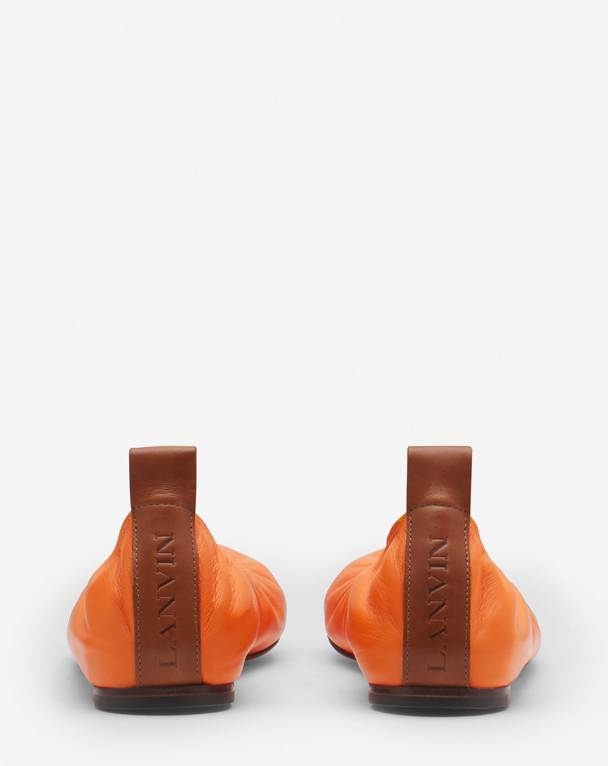 Ballerines en cuir - Mandarine