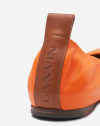 Ballerines en cuir - Mandarine