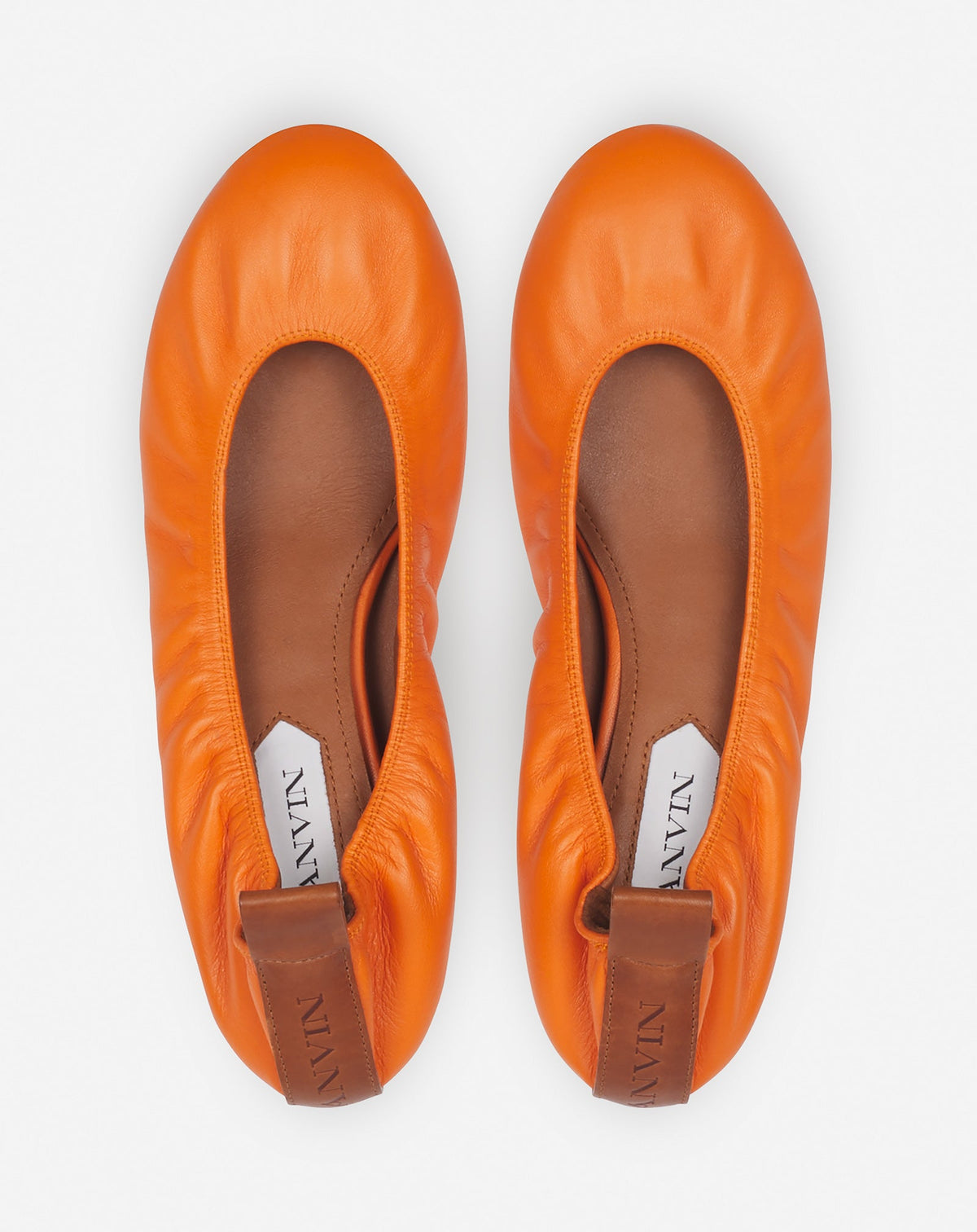 Ballerines en cuir - Mandarine