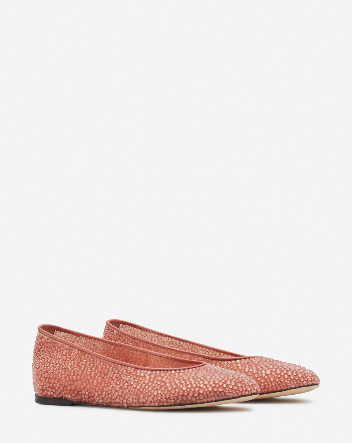 Rhinestone ballerinas - Litchi