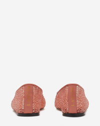 Ballerine avec strass - Litchi