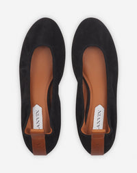 Ballerines à bout rond en cuir - Noir