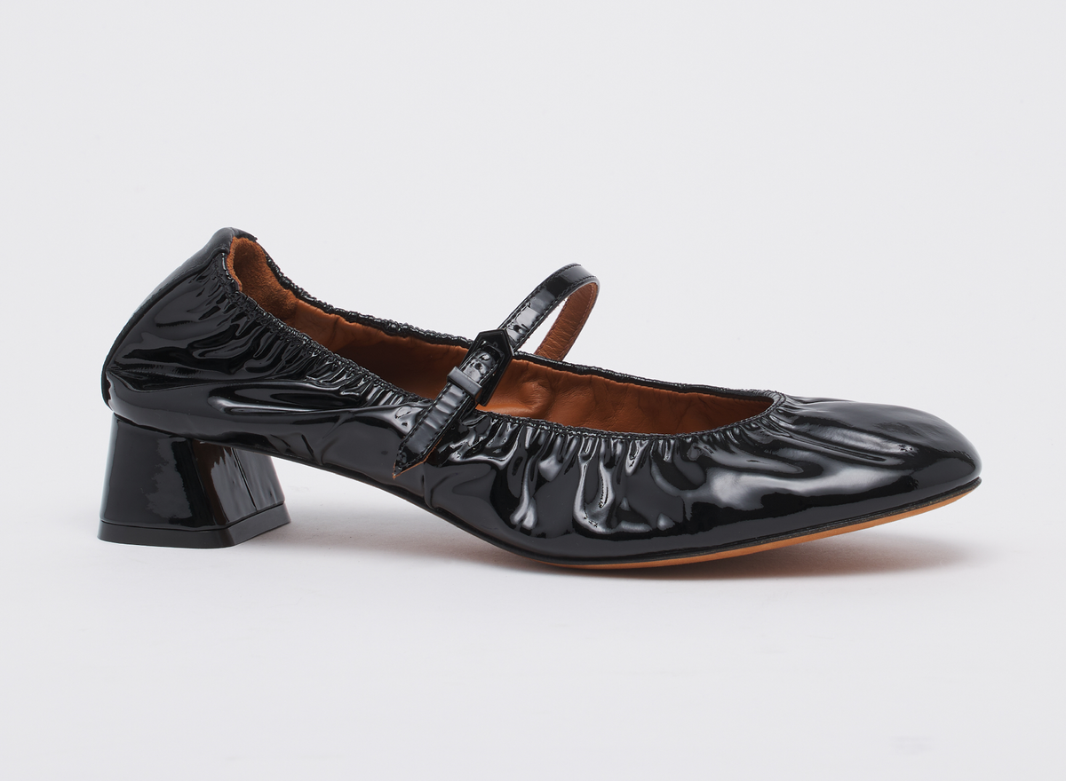 Ballerine a boucle a talon - Noir