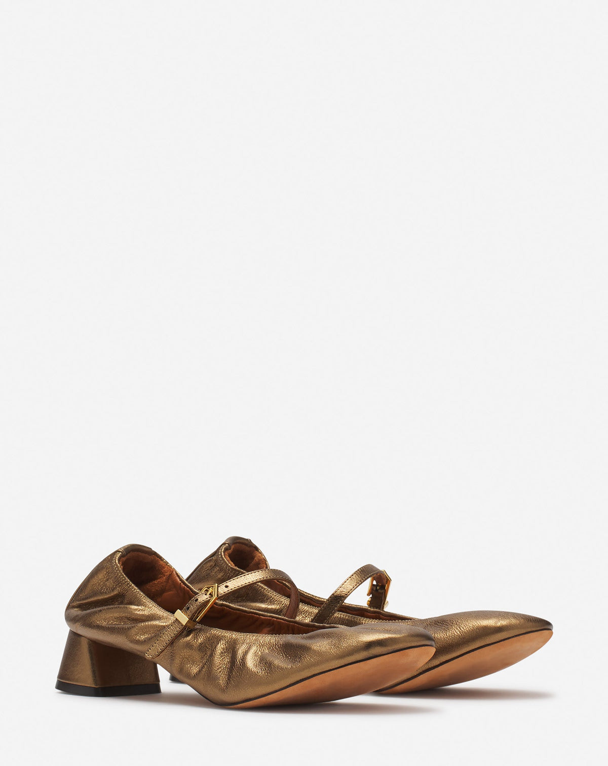 Ballerine a boucle a talon - Bronze
