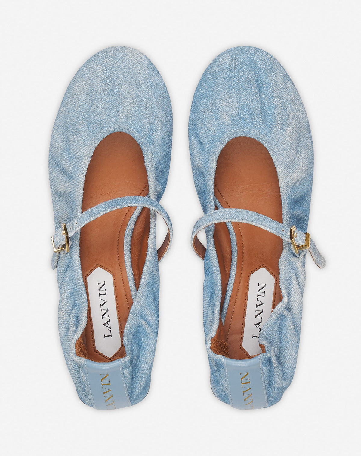 Ballerine a boucle a talon - Bleu jean