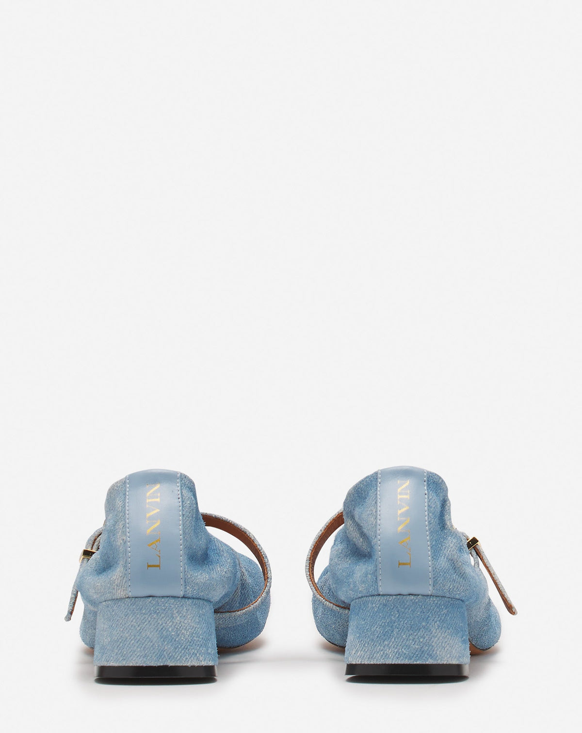 Ballerine a boucle a talon - Bleu jean