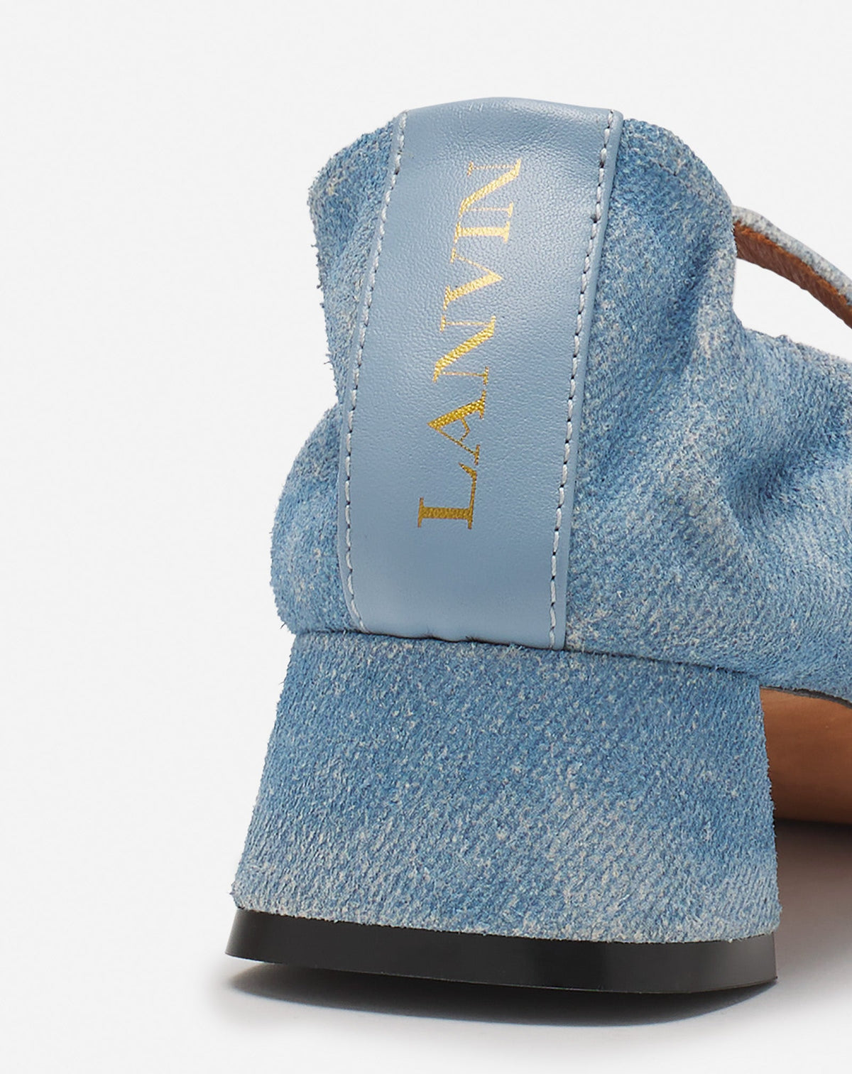 Ballerine a boucle a talon - Bleu jean