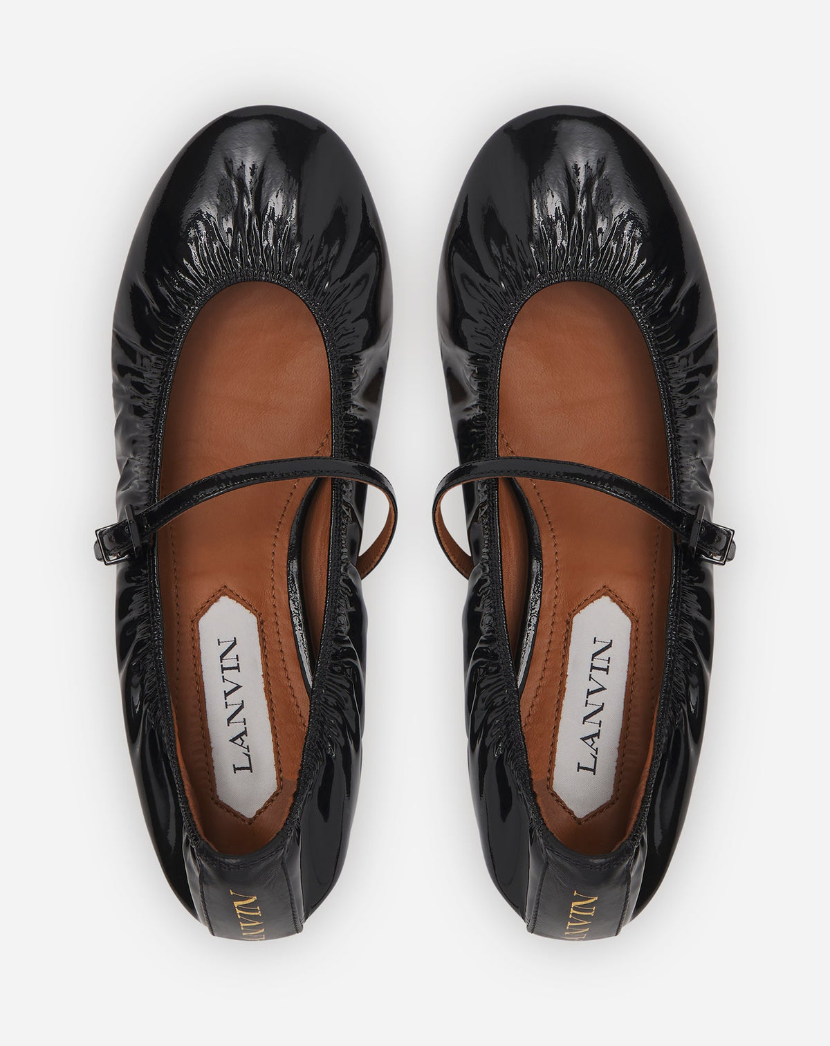 Ballerines à bloucle en cuir - Noir