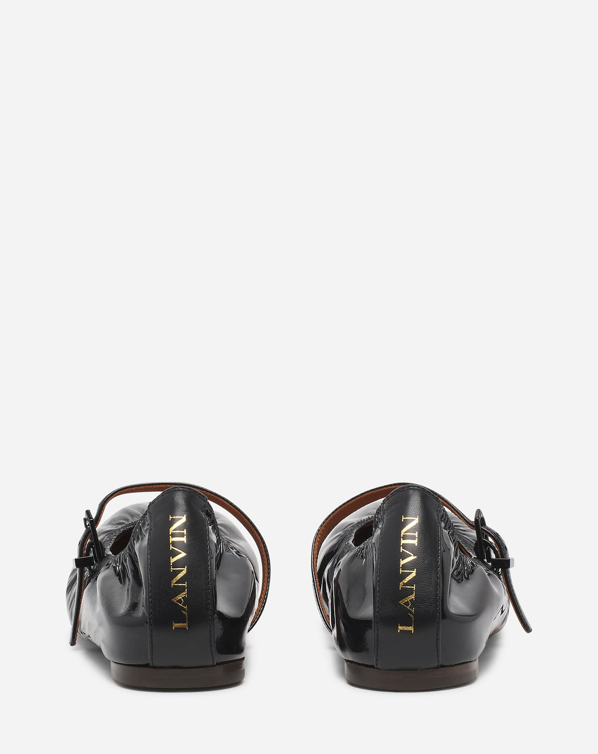 Ballerines à bloucle en cuir - Noir